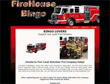 Tablet Screenshot of firehousebingo.com